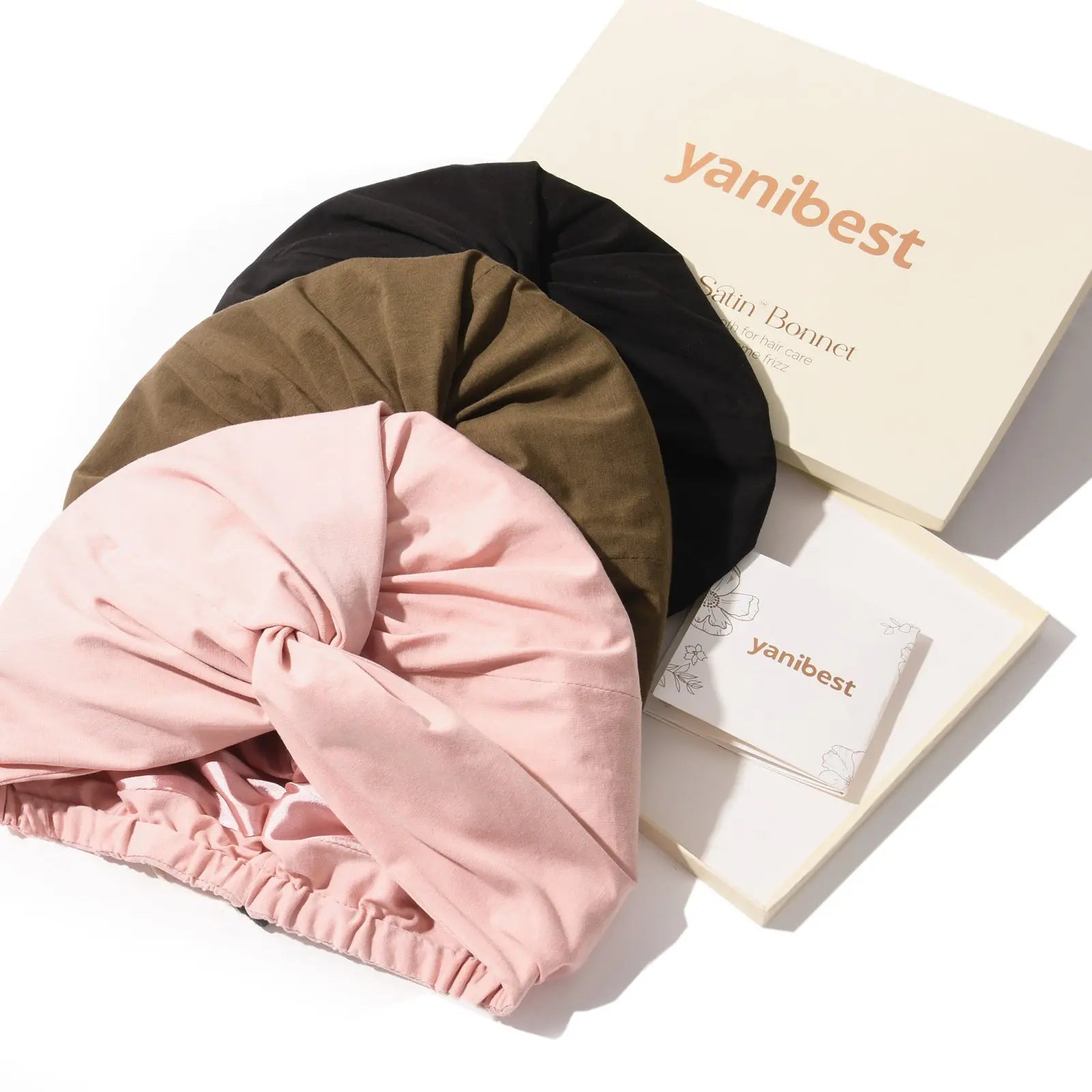 Satin Lined Beanie Turban Set 3 in 1 YANIBEST