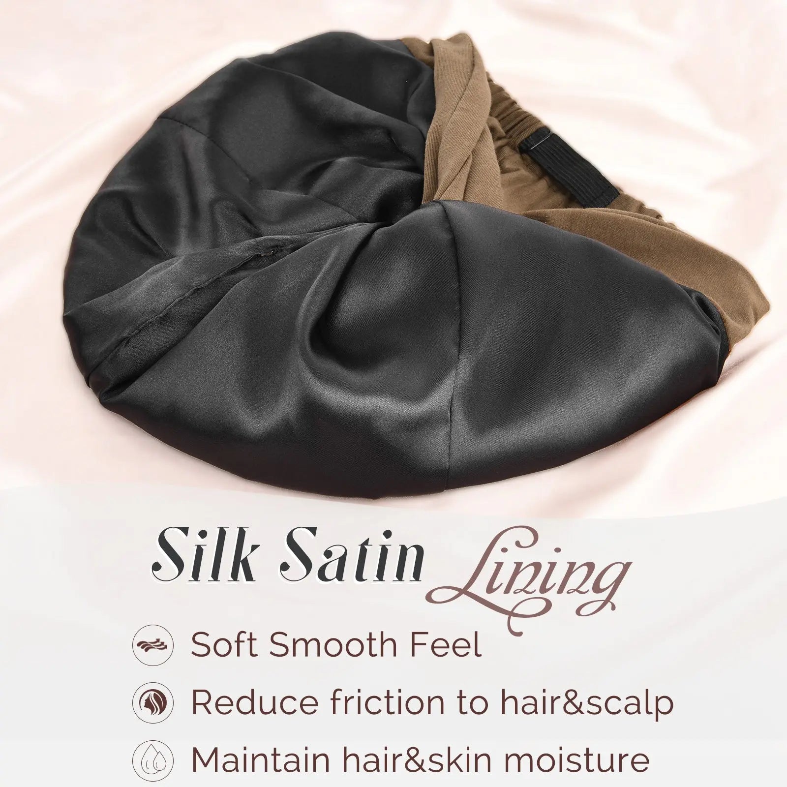 Satin Lined Knotted Turban| Coffee Brown - YANIBEST