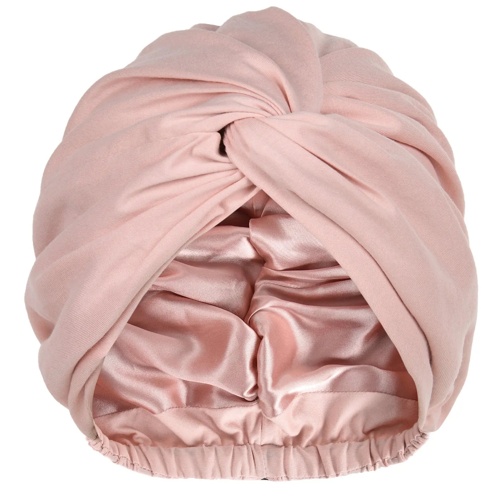 Satin Lined Knotted Turban| Millennium Pink - YANIBEST