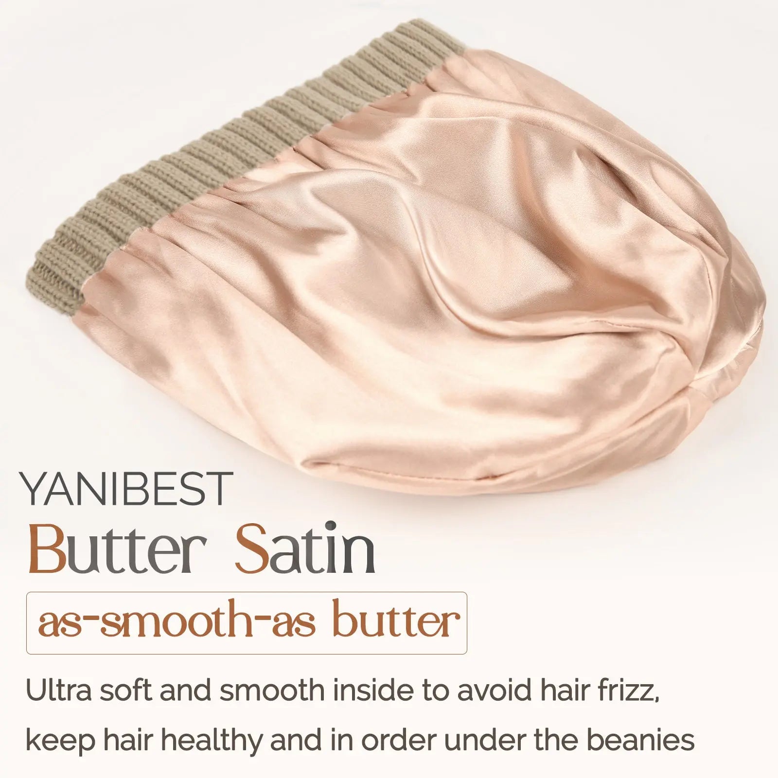 Satin Lined Winter Beanie Hat| Ash Grey - YANIBEST