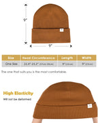 Satin Lined Winter Beanie Hat| Dark Orange - YANIBEST