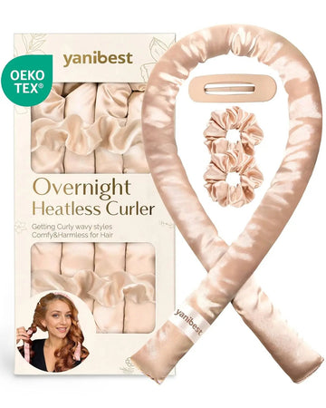 Silky Heatless Hair Curler Rods - Champagne