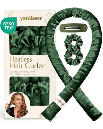 Silky Heatless Hair Curler Rods - Green
