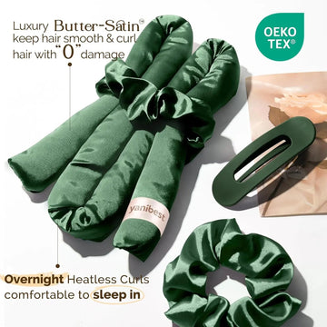 Silky Heatless Hair Curler Rods - Green