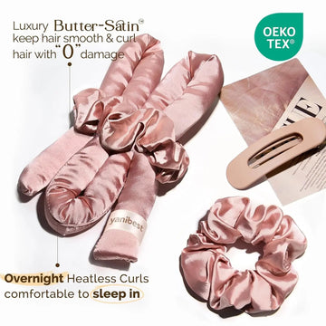 Silky Heatless Hair Curler Rods - Pink