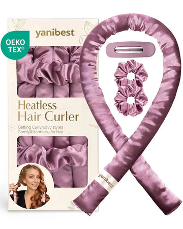 Silky Heatless Hair Curler Rods - Purple