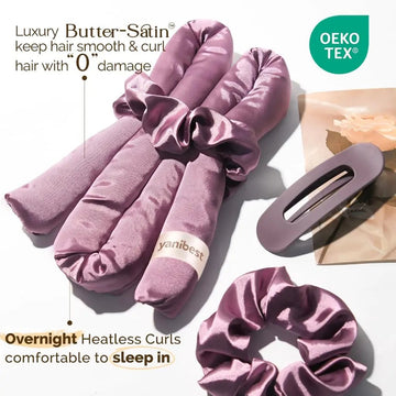 Silky Heatless Hair Curler Rods - Purple