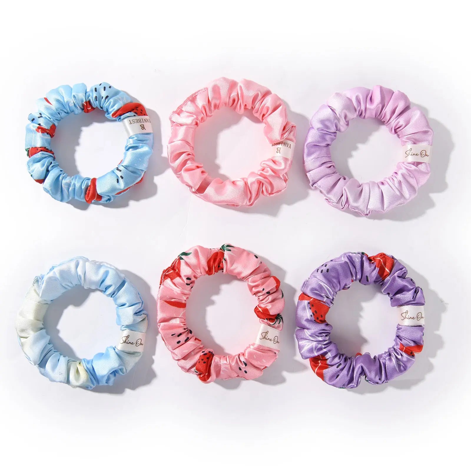 Skinny Satin Hair Scrunchies| Strawbarries&Cloud - YANIBEST