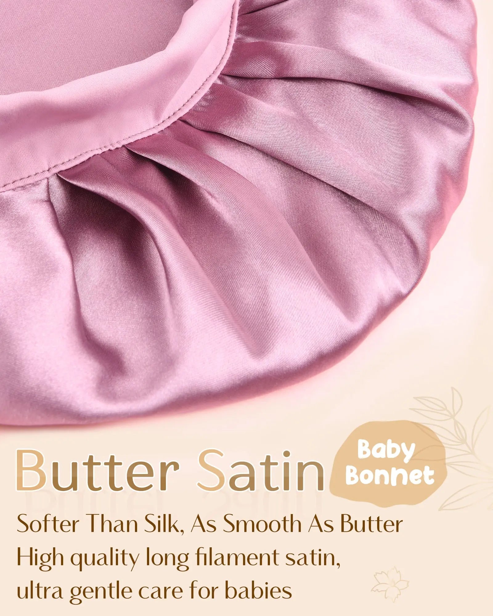 Toddler Tie Band Butter Satin Bonnet YANIBEST