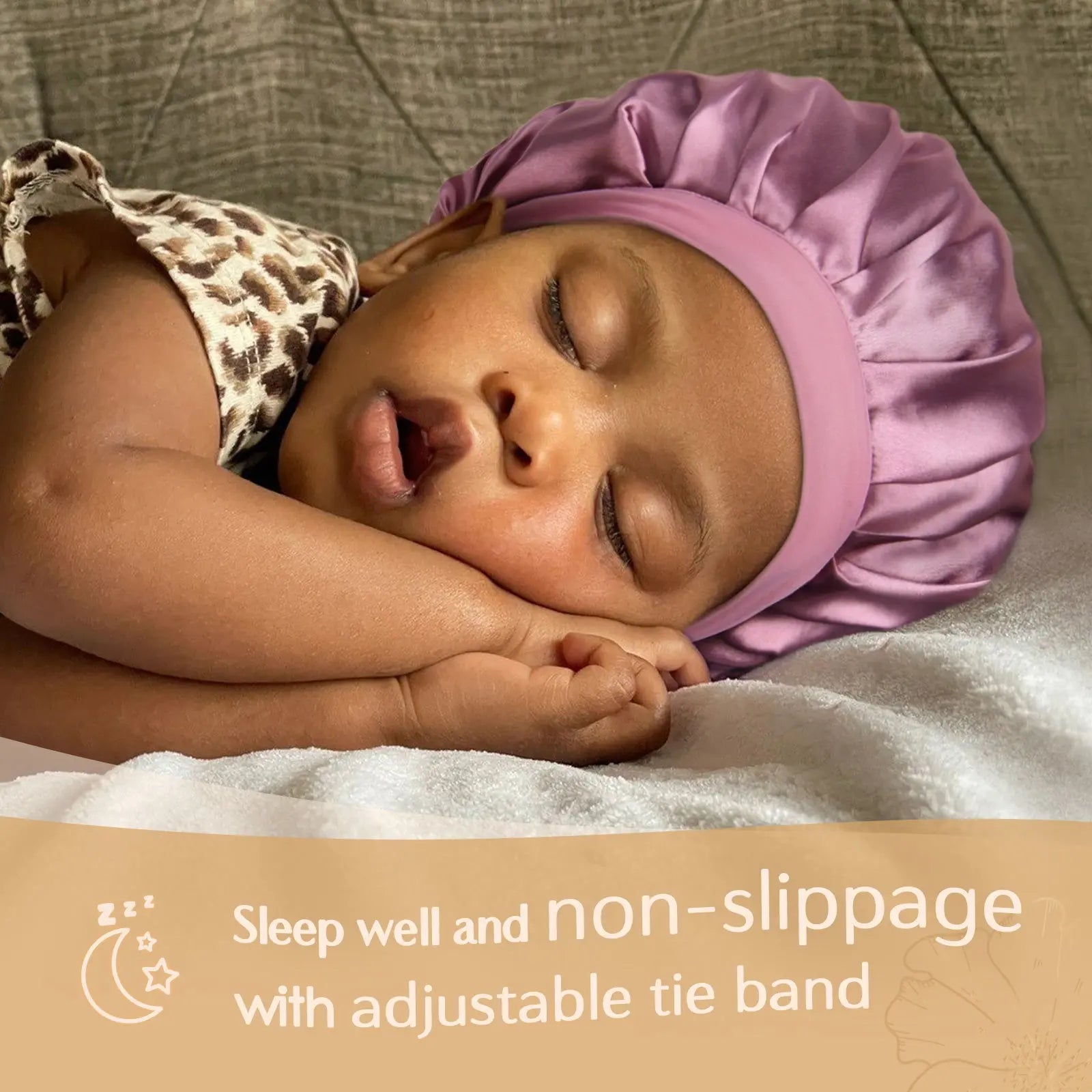 Toddler Tie Band Butter Satin Bonnet YANIBEST