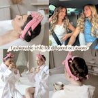Velvet Heatless Hair Curler Band - Blush Pink YANIBEST