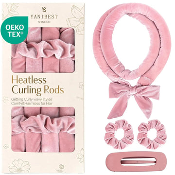 Velvet Heatless Hair Curler Band - Rose Pink