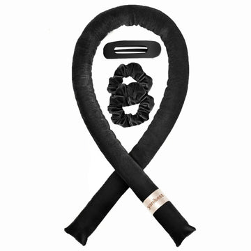 Velvet Heatless Hair Curler Rods - Black