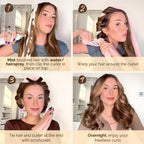 Velvet Heatless Hair Curler Rods - Blush Pink YANIBEST