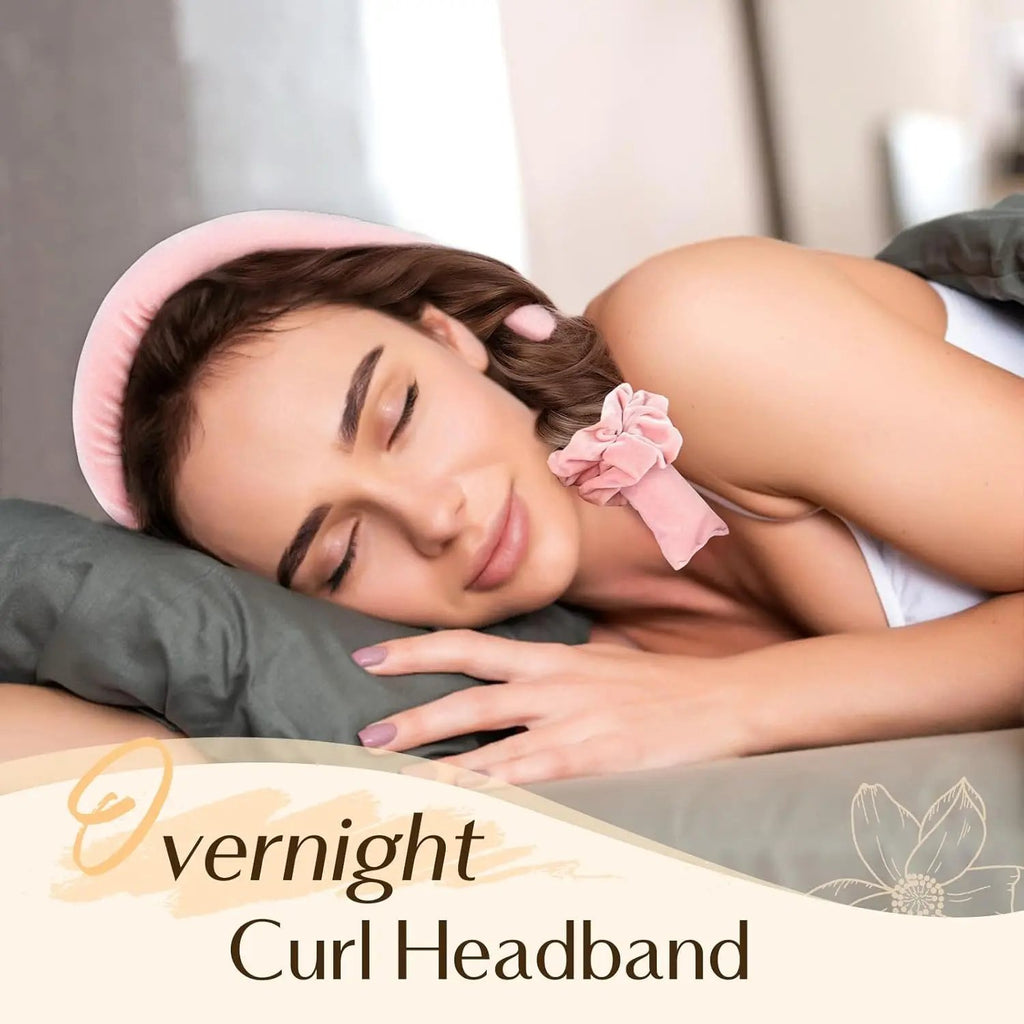 Velvet Heatless Hair Curler Rods - Blush Pink YANIBEST