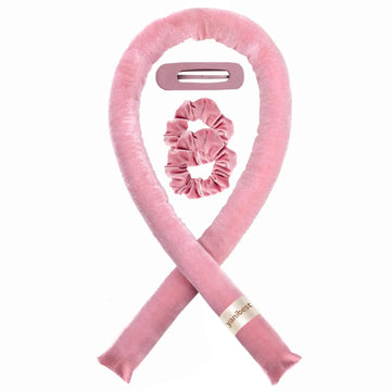 Velvet Heatless Hair Curler Rods - Rose Pink