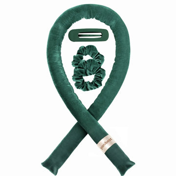 Velvet Heatless Hair Curler Rods - Vintage Green