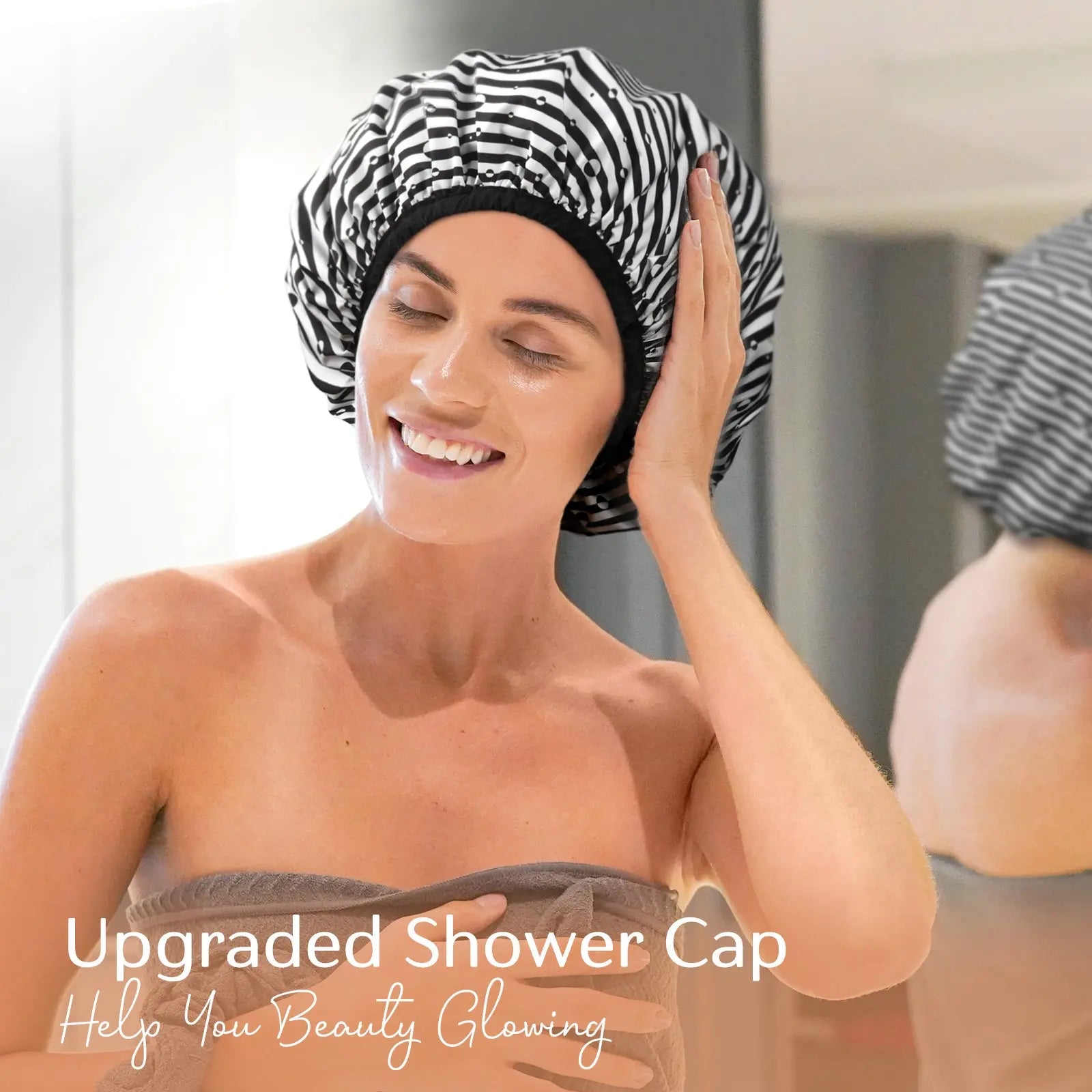 YANIBEST Waterproof Shower Cap| Stripes - YANIBEST