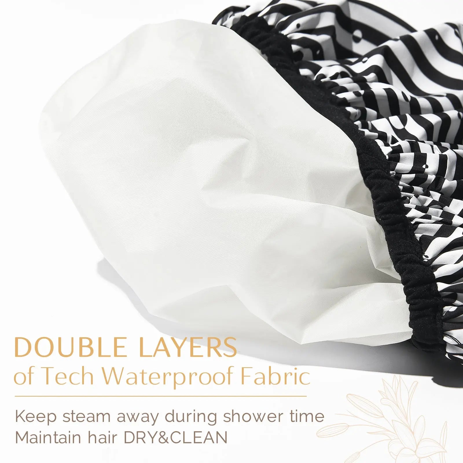 YANIBEST Waterproof Shower Cap| Stripes - YANIBEST