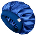 Silk Butter Satin Bonnet Wide Band - Royal Blue