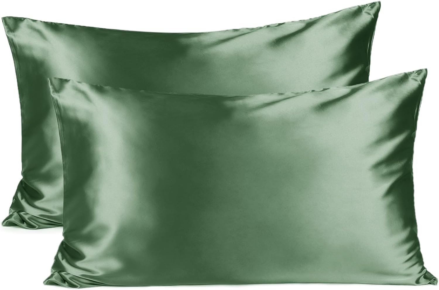 Butter Satin Pillowcases 2 Pack Set| Sage Green