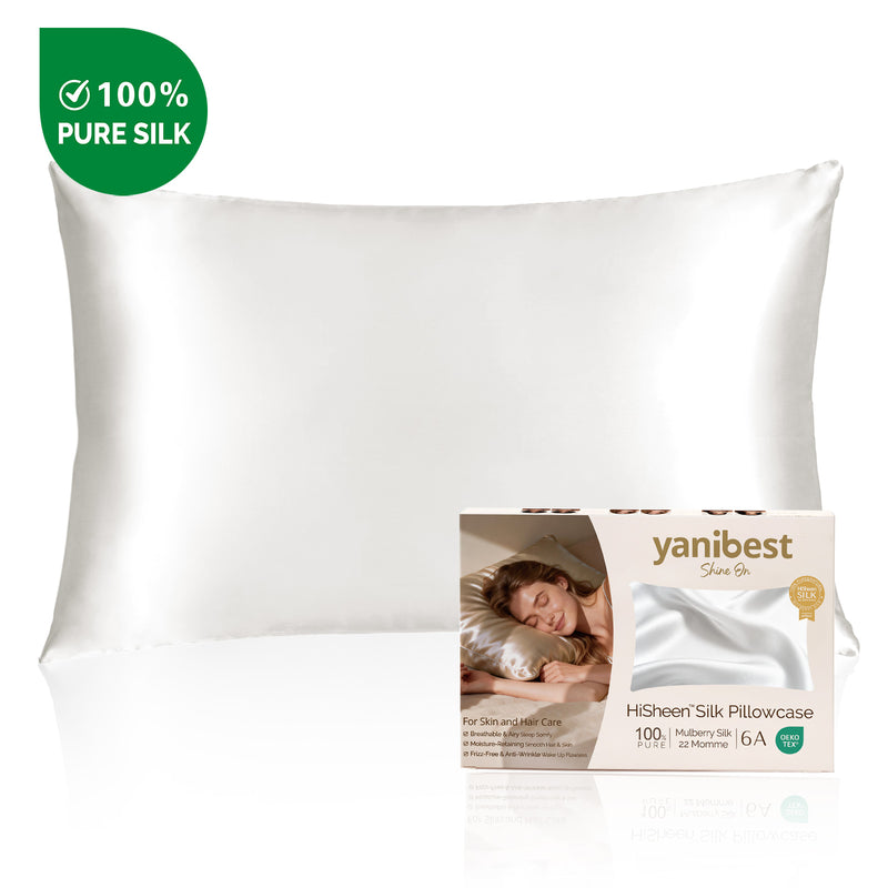 Mulberry Silk 22 MOMME Luxury Pillowcase | Cream White