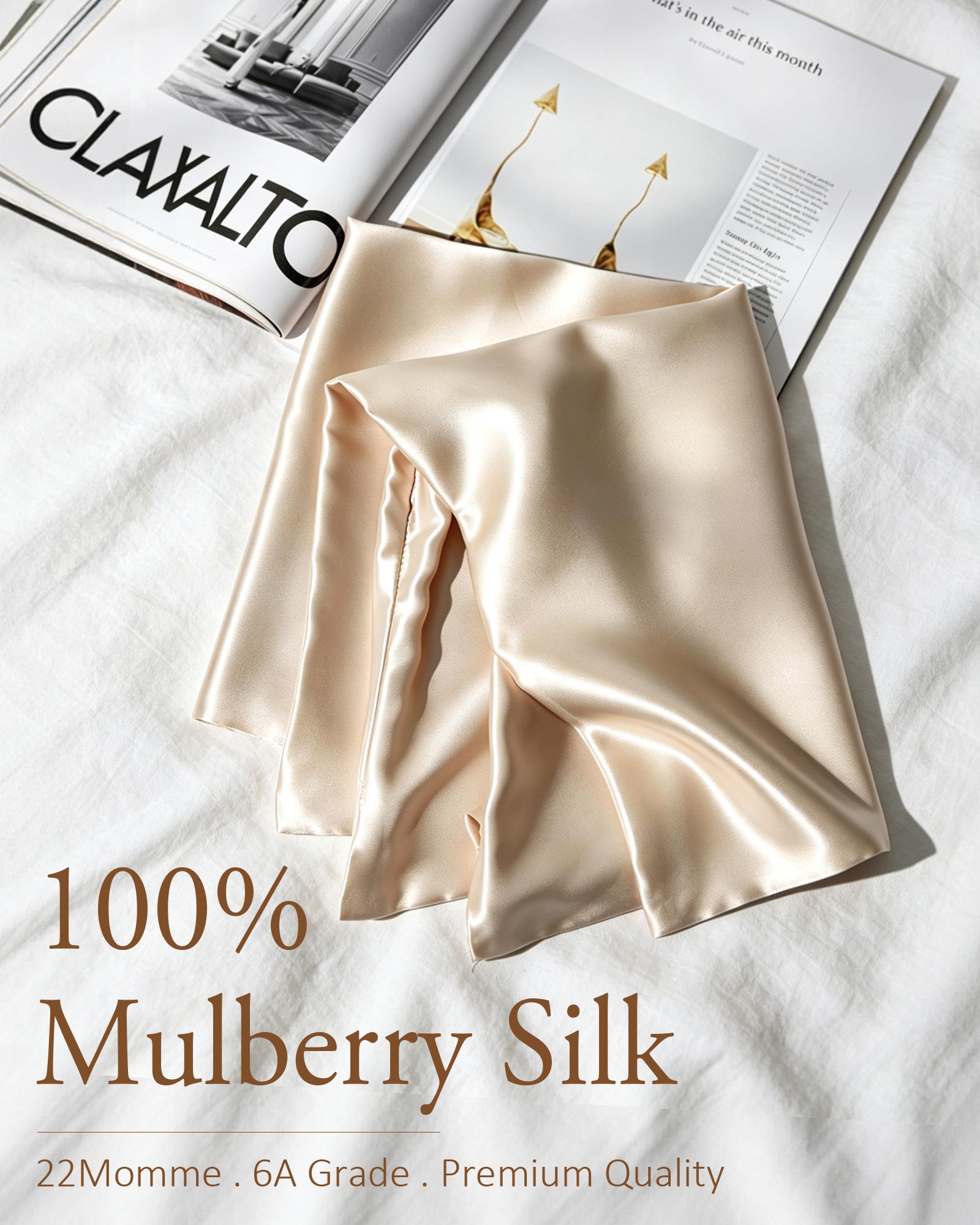 Mulberry Silk 22MOMME Luxury Pillowcase | Champagne