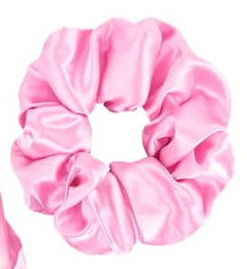 Satin Scrunchie | Light Rose Red