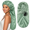 Silk Butter Satin Bonnet For Braids - Jade Green