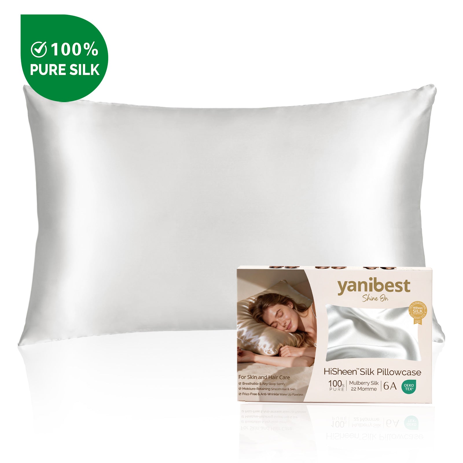 Mulberry Silk 22MOMME Luxury Pillowcase | Silver Gray