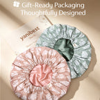 YANIBEST luxury reusable shower cap used in daily hair care and wash day routine to maintain smooth, frizz-free hair.