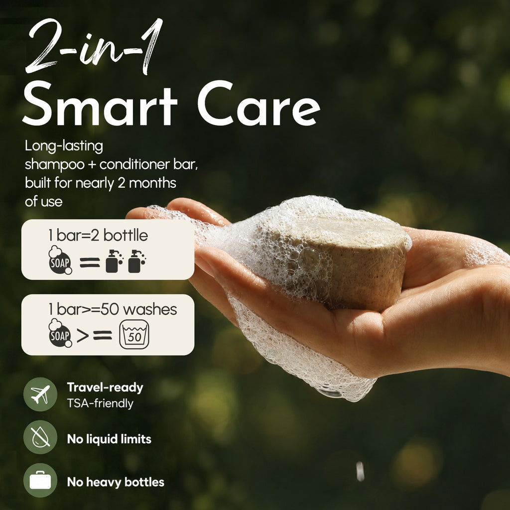 YANIBEST 2 in 1 Shea Butter Solid Shampoo Bar for black natural curly hair and smart scalp care