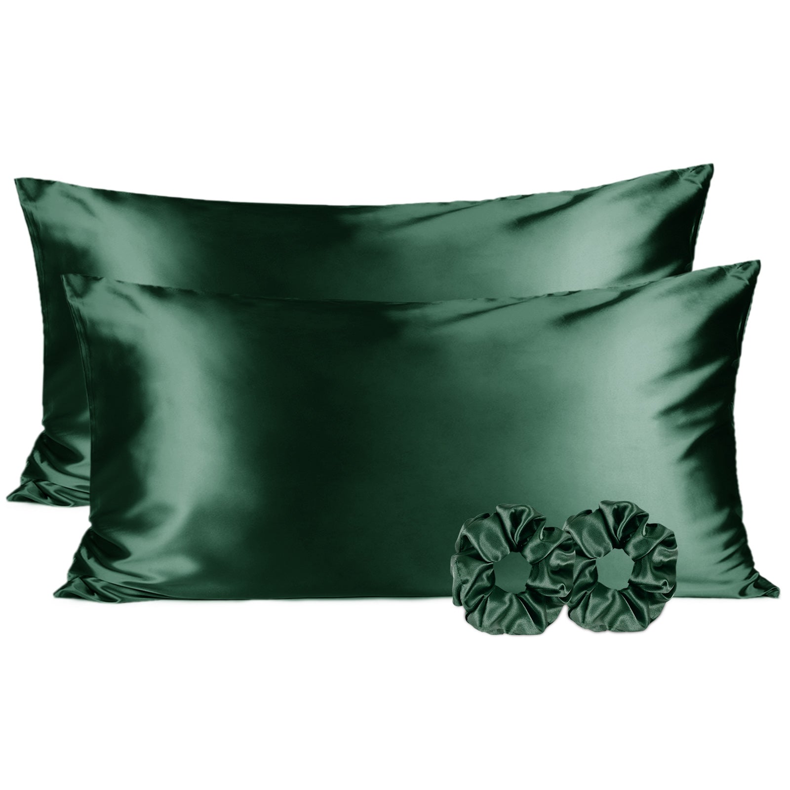 Butter Satin Pillowcases 2 Pack Set| Olive Green
