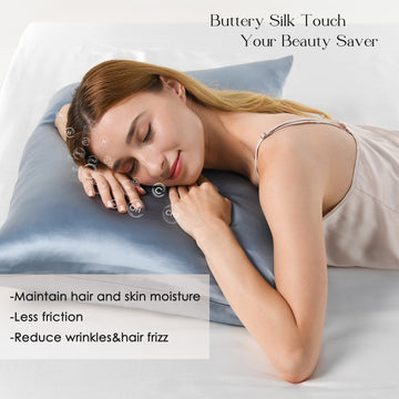 22 Momme Silk Luxury Pillowcase 1 Pack Set| Airy Blue