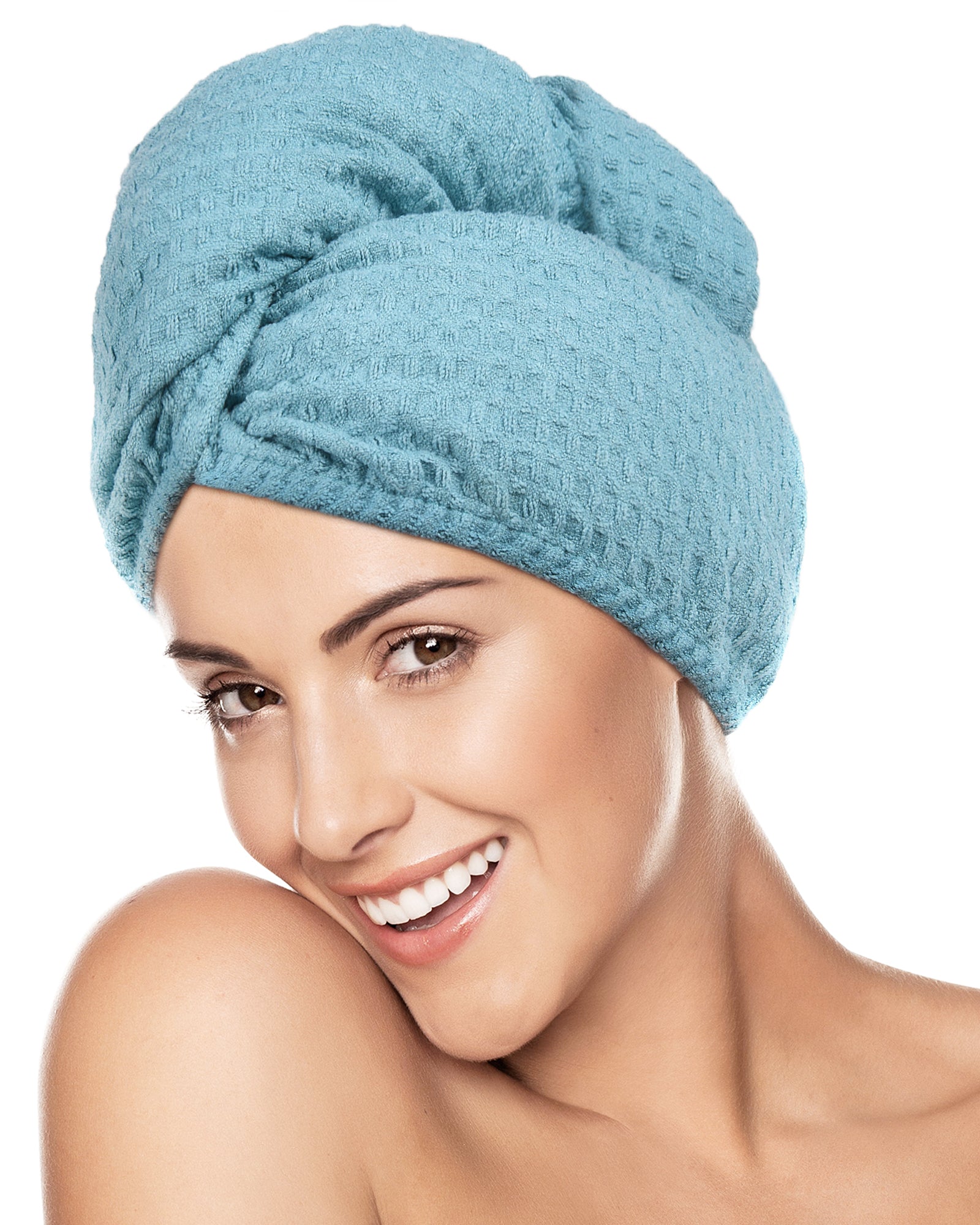 Mircrofiber Hair Towel Turban 2 in 1 - Blue