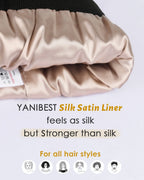 Butter-Satin Lined Winter Beanie Hat| Black Black YANIBEST
