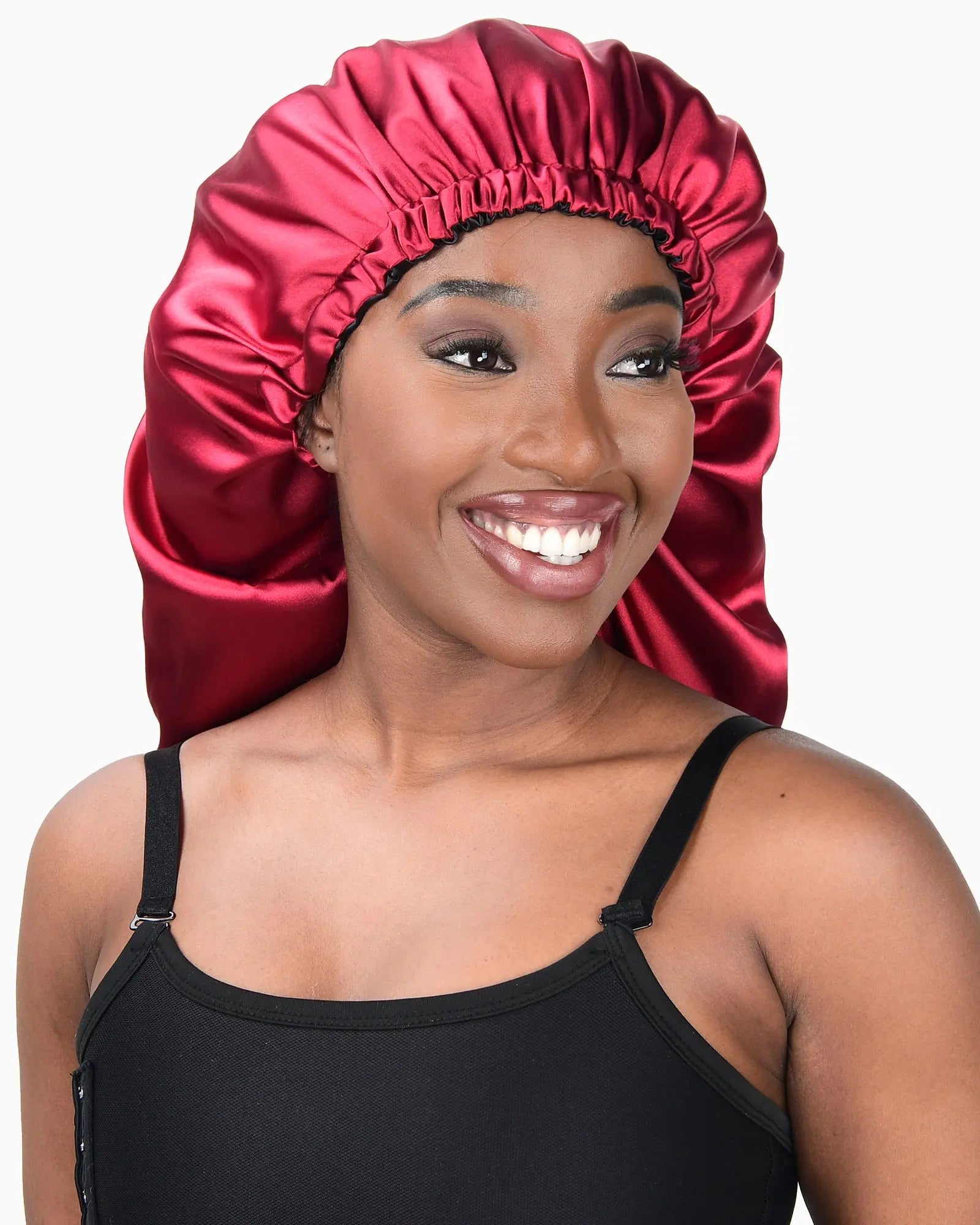 Long Tail Satin Bonnet| Burgundy Red YANIBEST