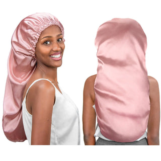 Long Tail Satin Bonnet| Millennial Pink YANIBEST