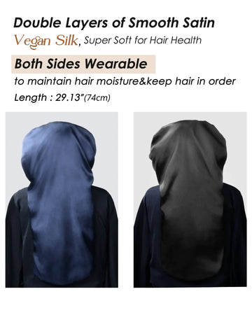 Butter Satin Bonnet For Braids - Royal Blue