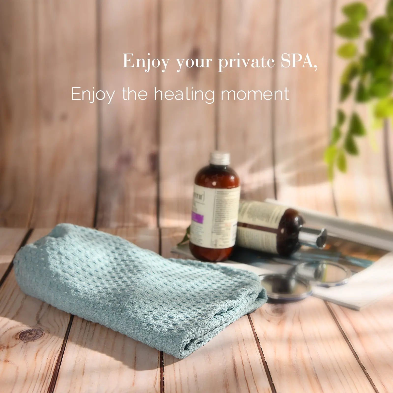 Mircrofiber Hair Towel Turban 2 in 1 - Blue YANIBEST