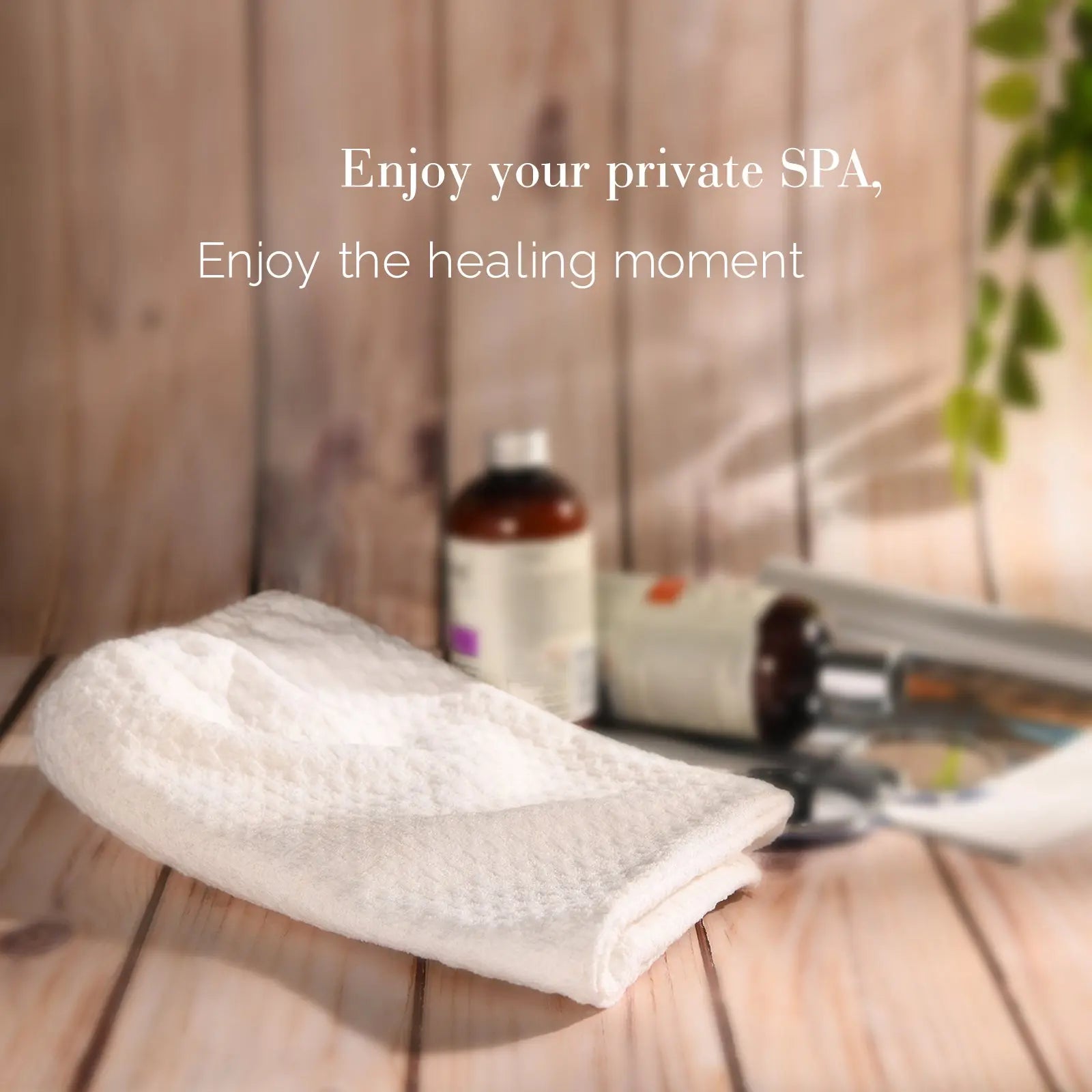 Mircrofiber Hair Towel Turban 2 in 1 - White YANIBEST