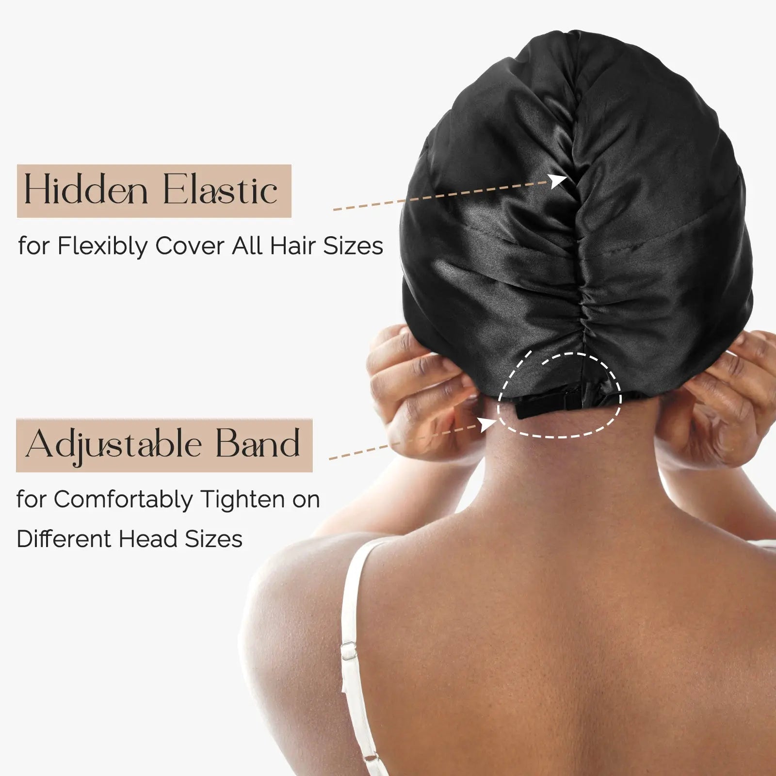 Satin Knotted Turban| Black YANIBEST