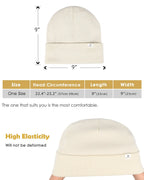 Satin Lined Winter Beanie Hat| Cream Beige YANIBEST