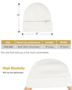 Satin Lined Winter Beanie Hat| Cream White YANIBEST