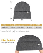 Satin Lined Winter Beanie Hat| Dark Grey YANIBEST