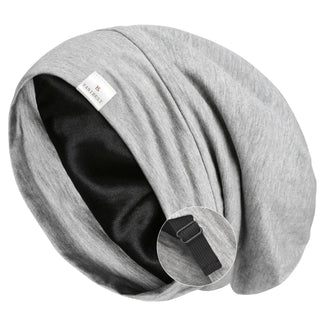 Slouchy Satin Lined Cap| Light Grey YANIBEST 22.99