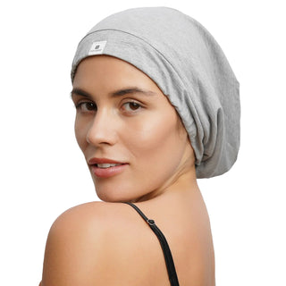 Slouchy Satin Lined Cap| Light Grey YANIBEST 22.99