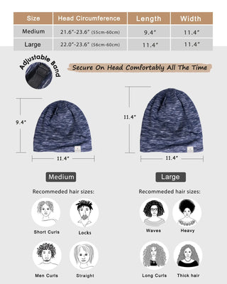 Slouchy Satin Lined Cap| Ocean Blue YANIBEST 22.99