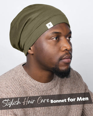 Slouchy Satin Lined Cap| Olive Green YANIBEST 22.99