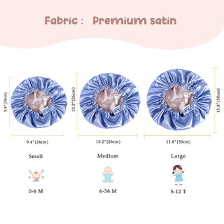Super Baby Satin Bonnets| Baby Blue YANIBEST